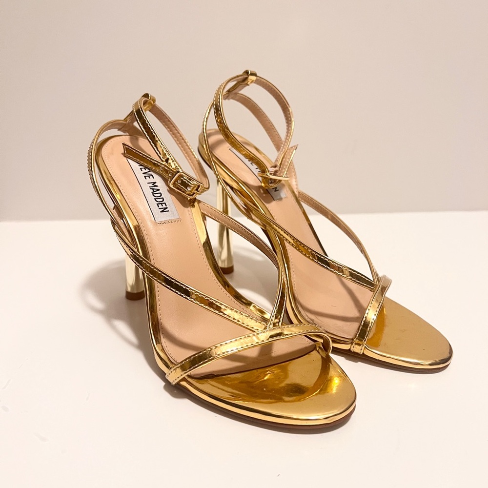 Steve Madden Metallic Gold Heels